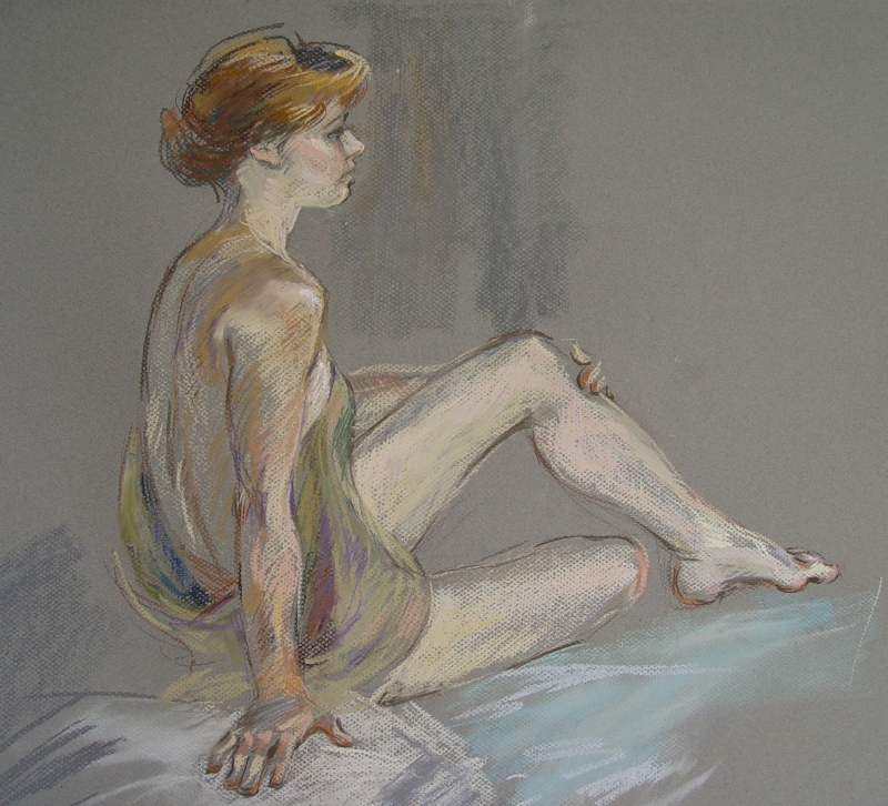 Bather, pastel