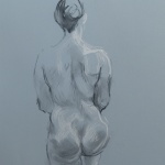 Standing Nude, charcoal and chalk