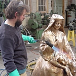 Zach is doing the patina work