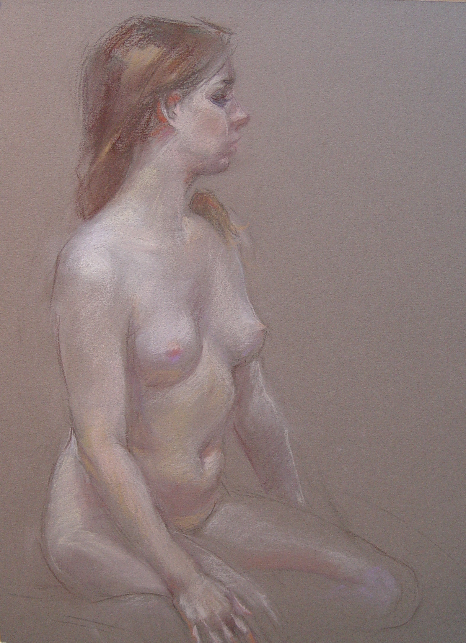 Contemplation, pastel