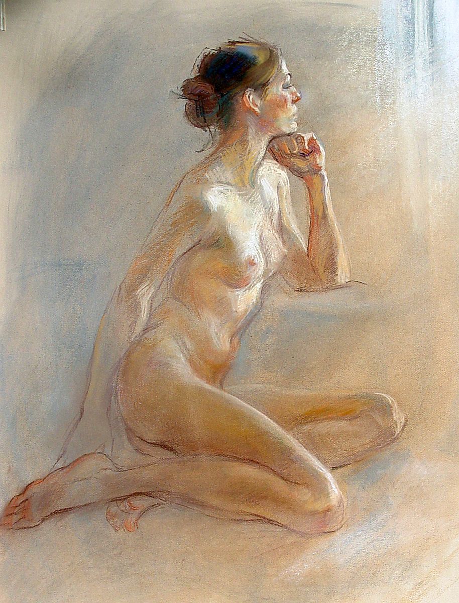 Pensive, pastel 15 x 19